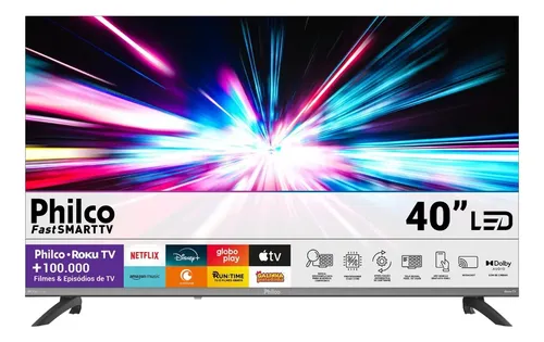 Smart Tv Philco 40'' Full Hd Roku Tv Hdr10 Dolby Áudio