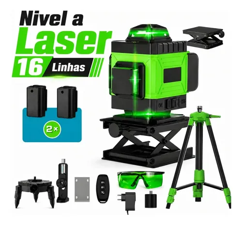 ✅ Nível a Laser Verde 16 Linhas