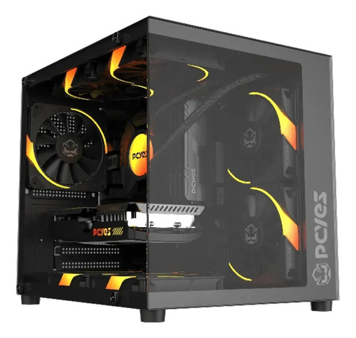 🔥 Gabinete Gamer Pcyes Forcefield Mini Black Vulcan - Gffmnbv