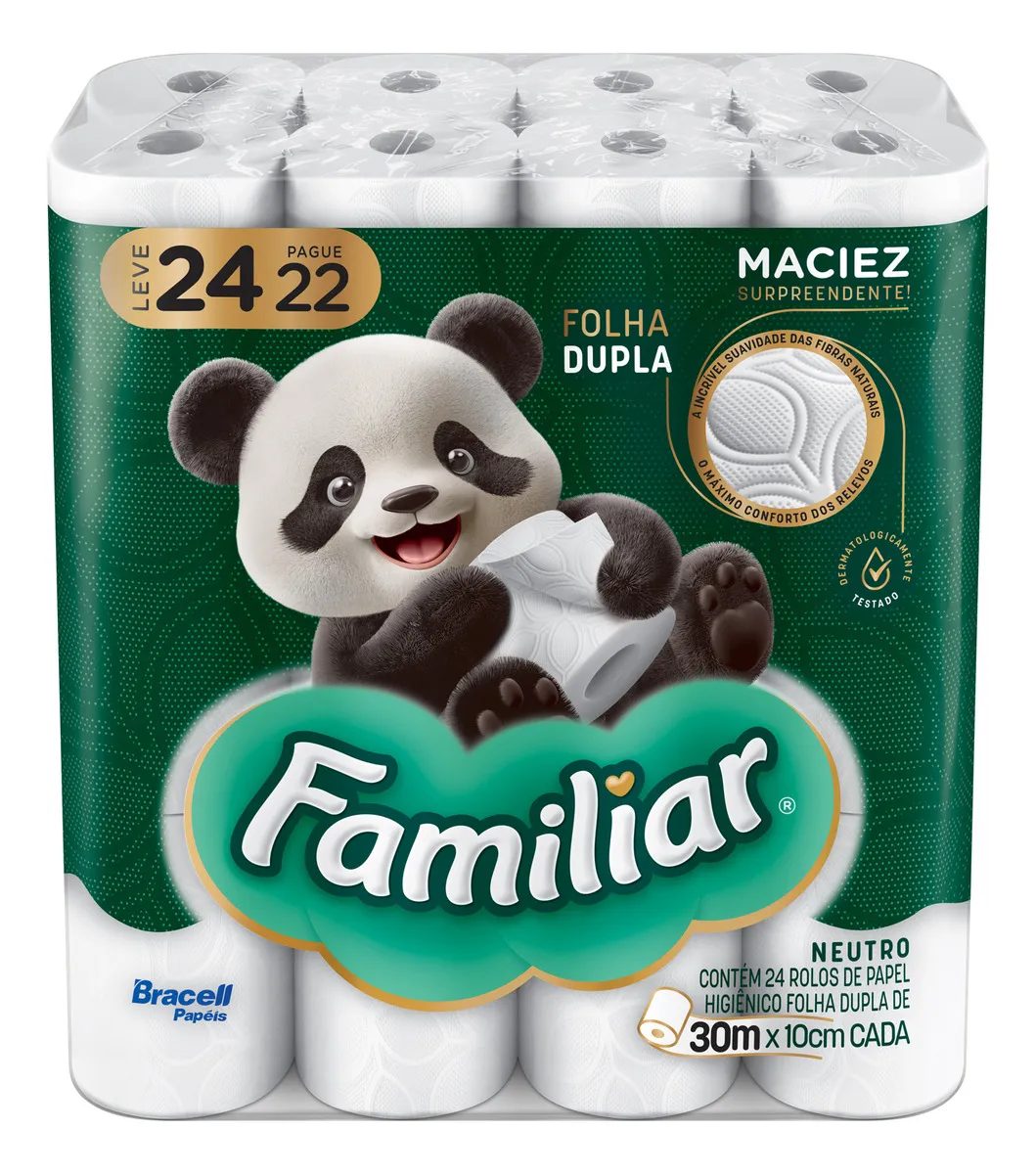 Papel Higiênico Familiar Folha Dupla