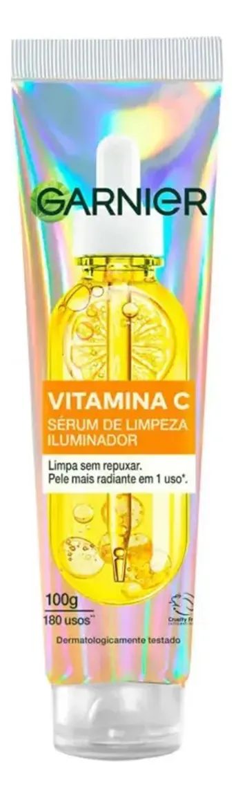 Garnier Sérum de Limpeza Facial Iluminador com Vitamina C, Antimarcas, Pele normal a oleos