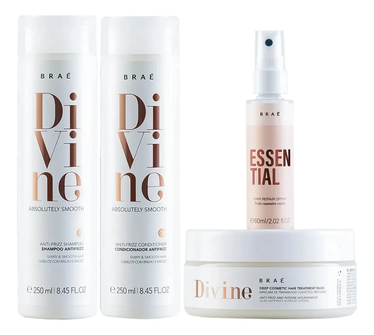 Divine Shampoo + Condicionador + Másc + Mini Essential 200 g- Braé