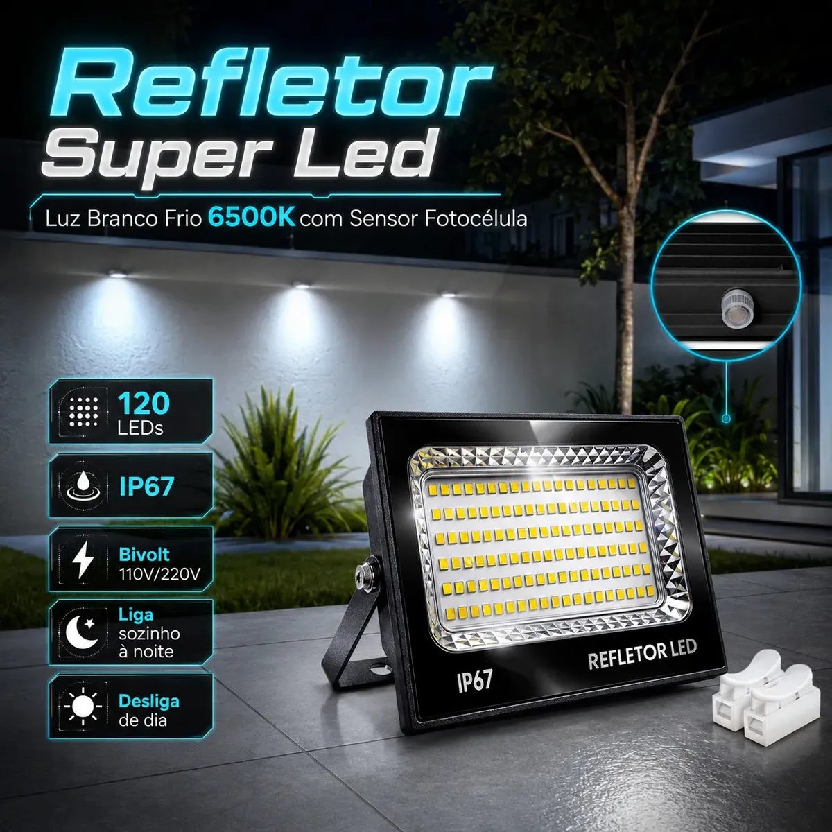 Kit 2 Refletores LED Holofote