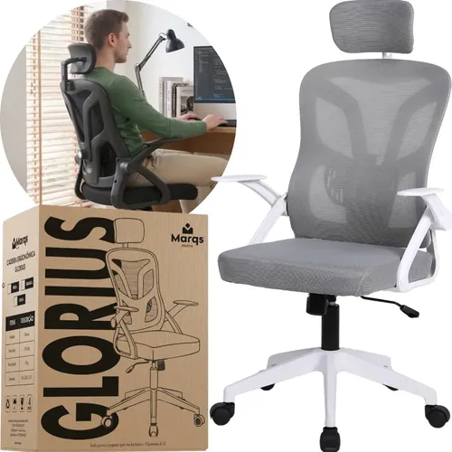 🔥Cadeira De Escritorio Ergonomica Nr17 Glorious Marqs Home Giratoria Resistente Reforçada