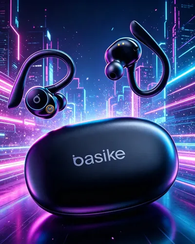 Fone de Ouvido Bluetooth com Ear Clip e Gancho Basike