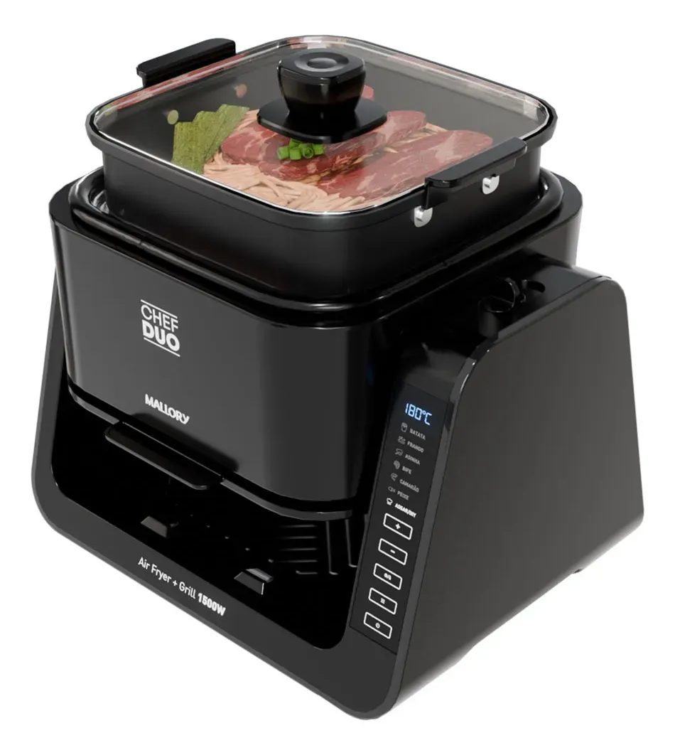 Fritadeira Elétrica Mallory 1,5L Chef Duo 2 Em 1 B97200432 127V