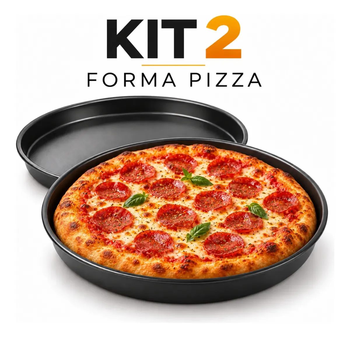Kit 2 Formas Para Pizza
