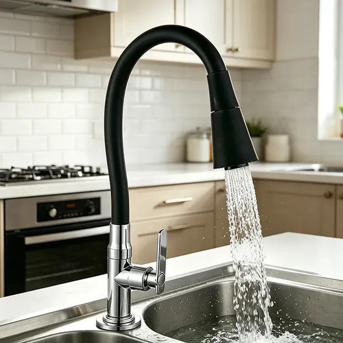 Torneira Gourmet Luxo Flexível Cozinha Dreamway Bancada 2 Jatos