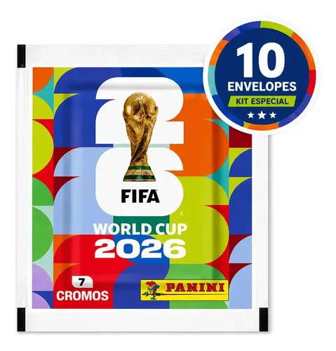 Kit 70 Figurinhas Do Álbum Copa Do Mundo 2026 | 10 Envelopes