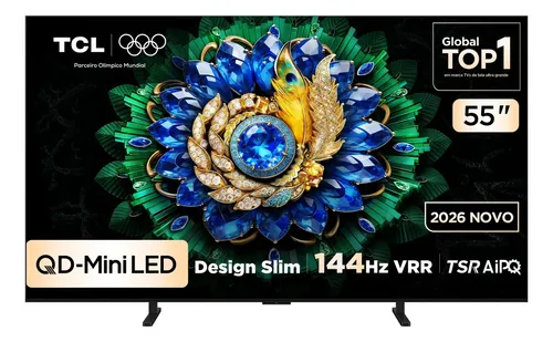 Smart TV TCL 55 Polegadas QLED Mini LED 4K A400M WiFi Bluetooth Google TV HDR10+ 144 Hz VR