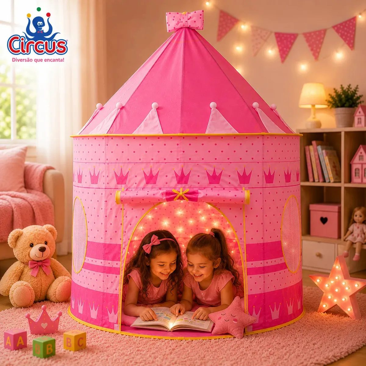 Barraca Infantil Cabana Iglu Circus Rosa