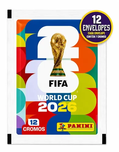 Kit Figurinhas Copa do Mundo 2026 com 12 Pacotes Panini