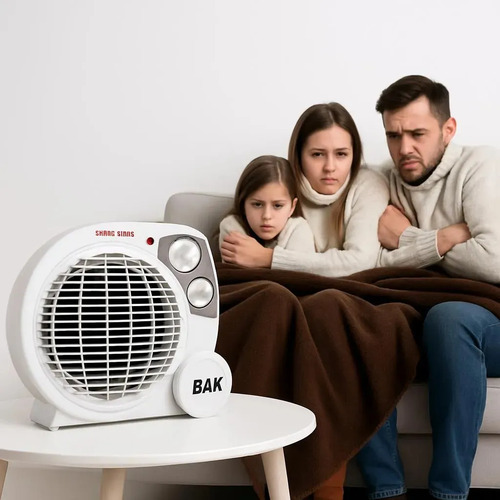 Aquecedor De Ar Elétrico Portátil 2 Em 1 Ventilação Inverno