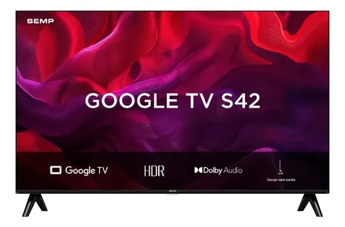 Smart TV Semp 50 Polegadas LED Full HD S42 Wi-Fi Bluetooth Google TV HDR10 Dolby Audio 50S