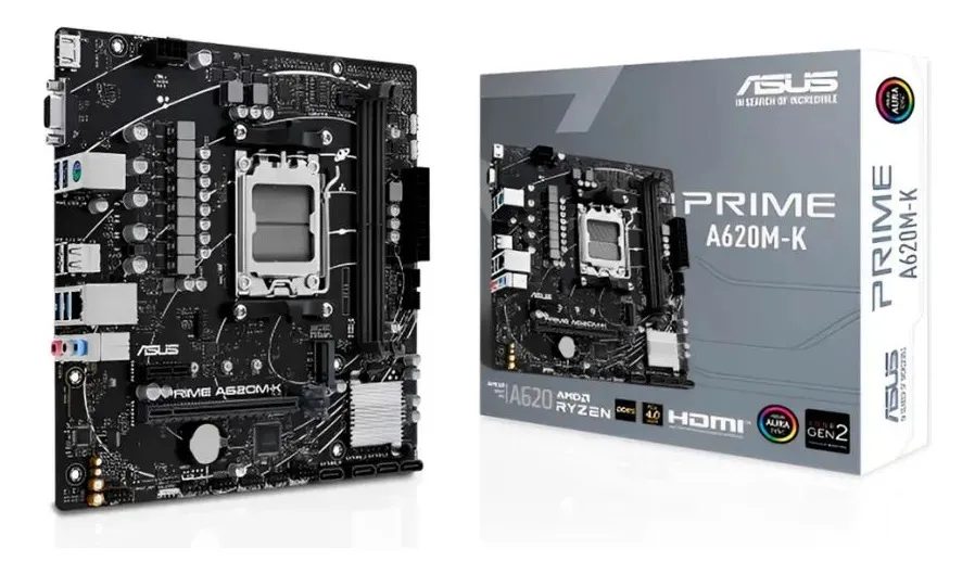 Placa Mãe Asus Prime A620am-k Amd Am5 Ddr5 Matx Usb 3.2 Preto