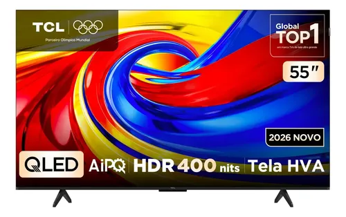 🔥 Smart TV TCL 55 Polegadas QLED 4K P7L WiFi Bluetooth Google TV HDR10+ 120 Hz VRR AIPQ 5