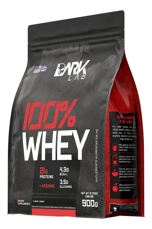 Whey Protein Concentrado 100% Dark Lab 900g Refil