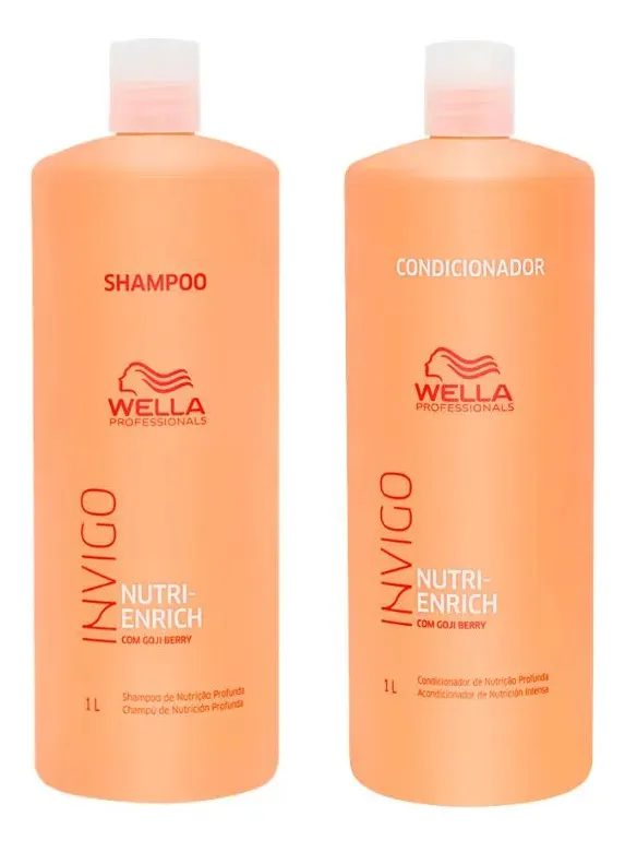Kit Wella Invigo Nutri Enrich Shampoo 1L + Condicionador 1L