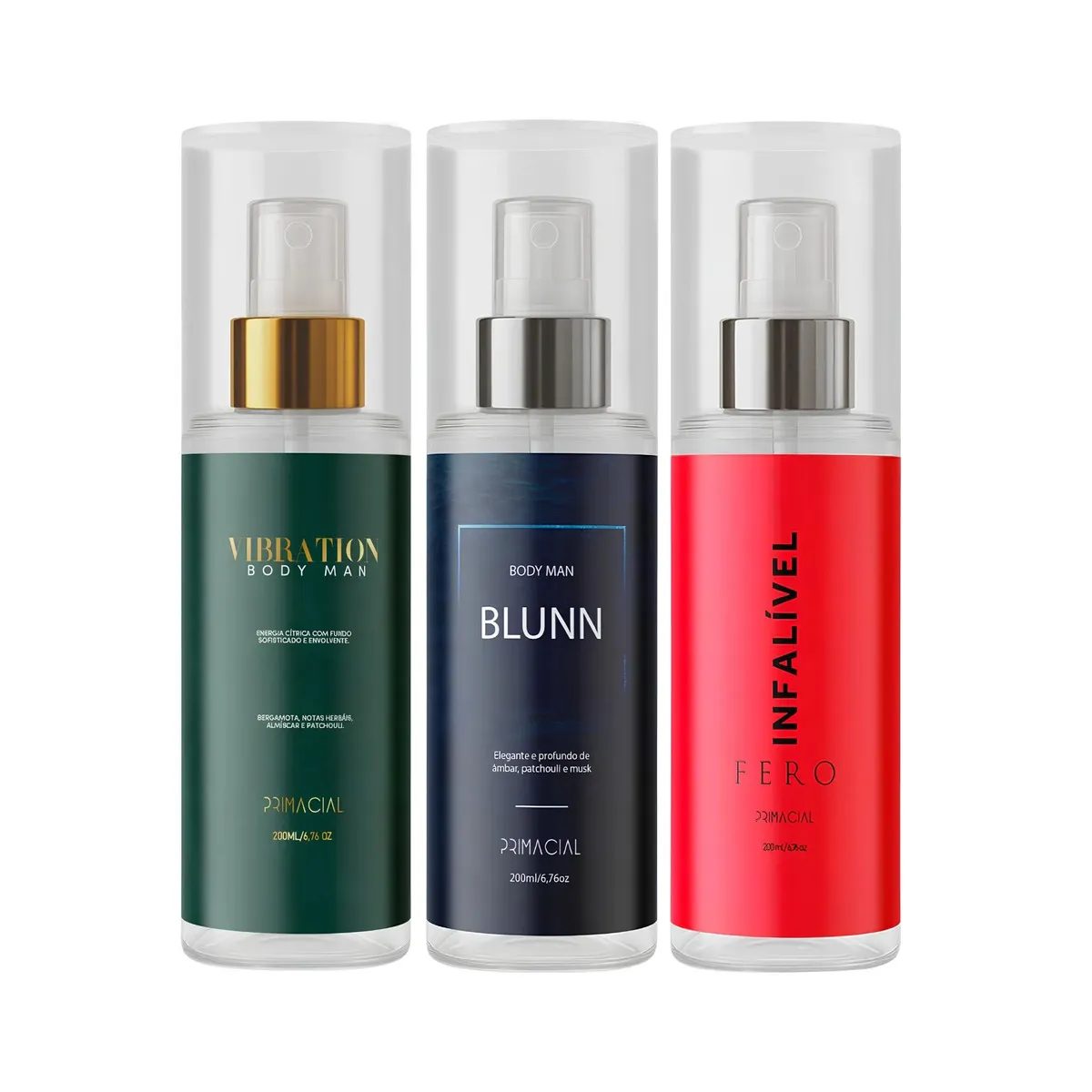 Kit Primacial 3 Body Splash Masculino