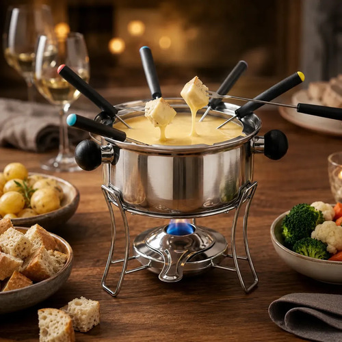 Kit Fondue 10 Peças Inox
