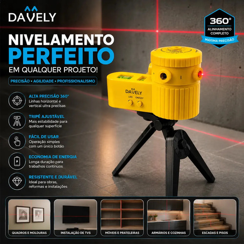 > NÍVEL á laser + tripé ajustável