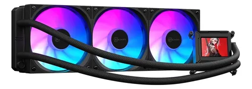 🔥Watercooler Kalkan 360mm Argb Aura Lcd 360 Preto