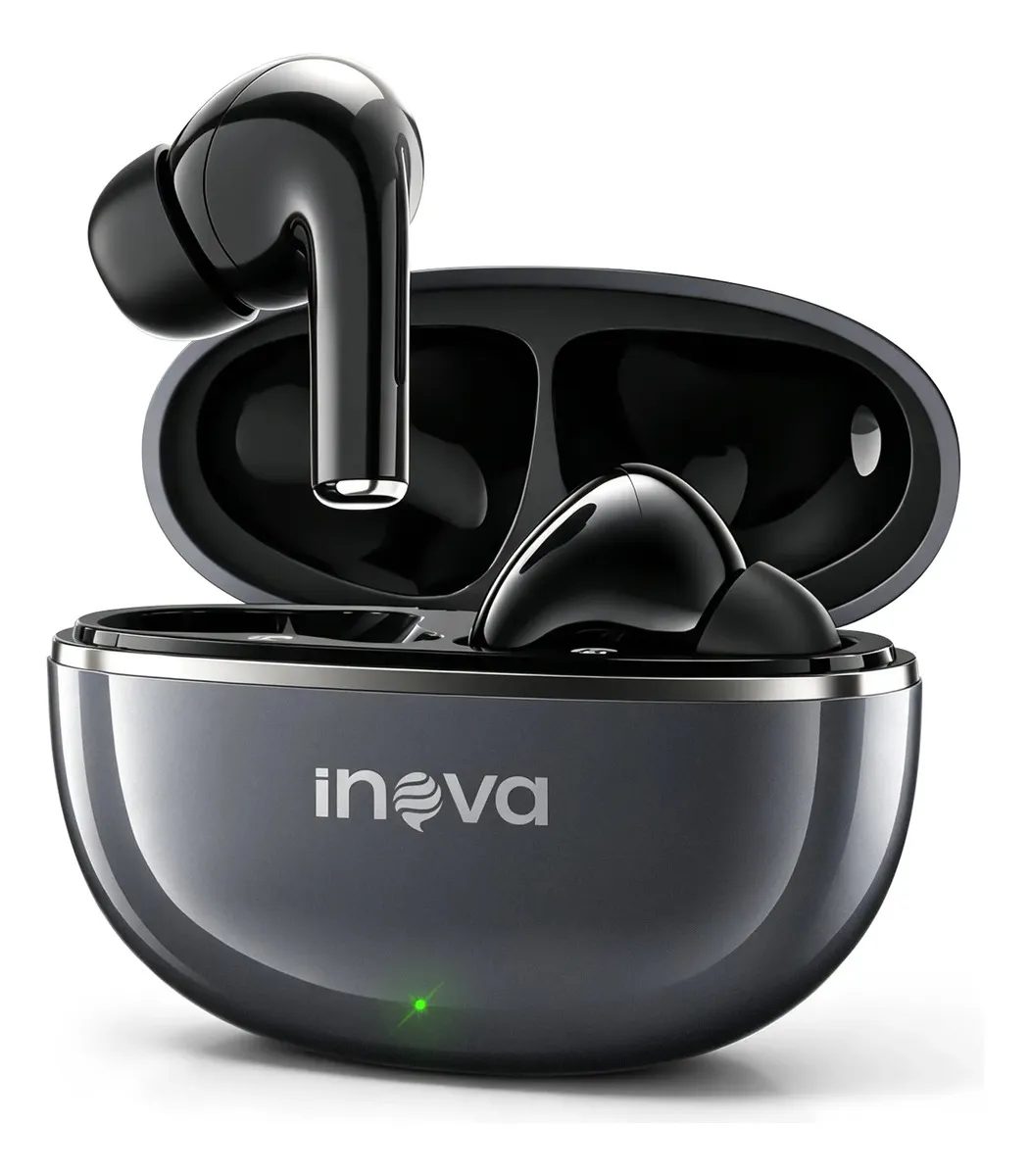 Fone de Ouvido TWS Inova Bluetooth 6.0 In-Ear com Cancelamento de Ruído
