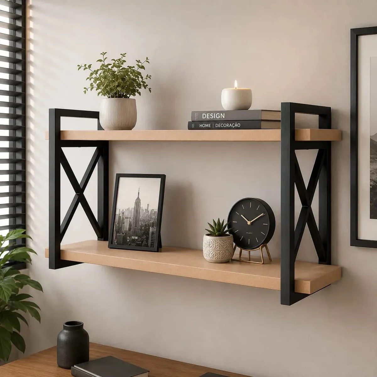 Prateleira De Parede Estilo Industrial