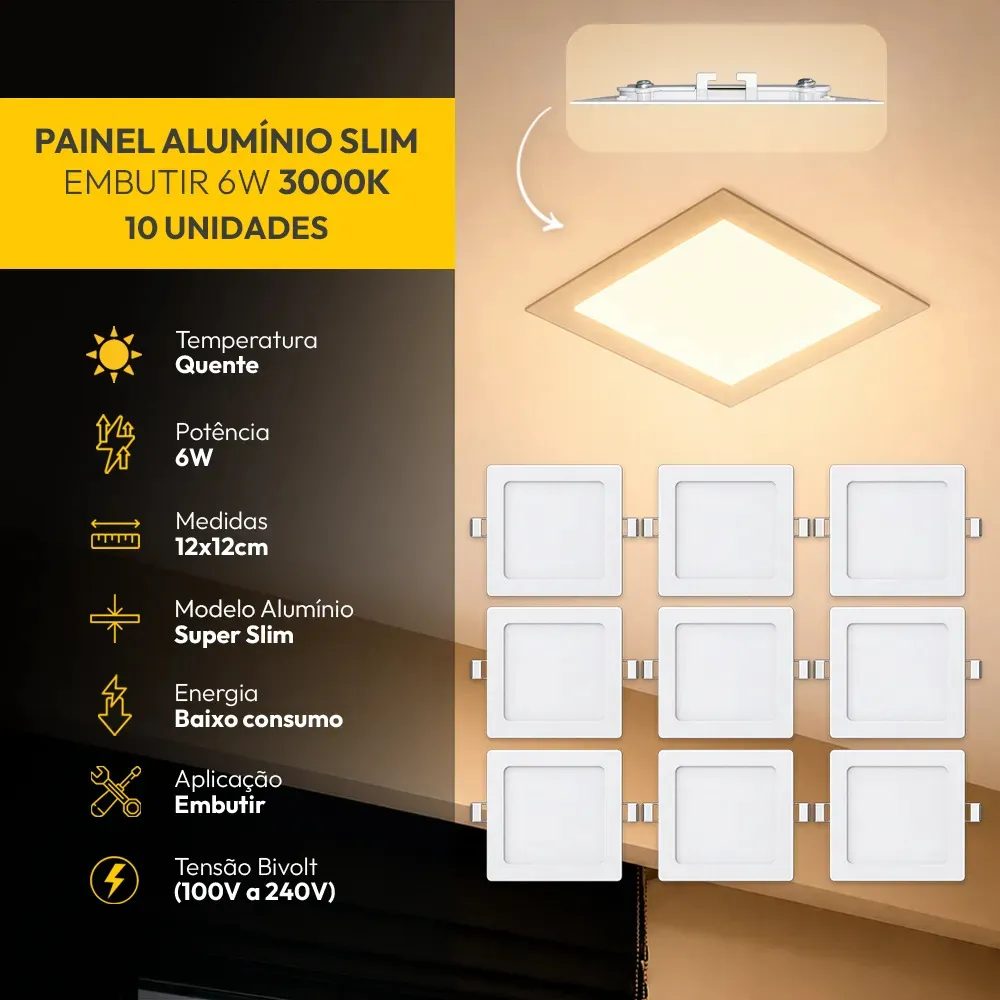 SAI Á R$ 10,32 CADA Painel Led Plafon AVANT
