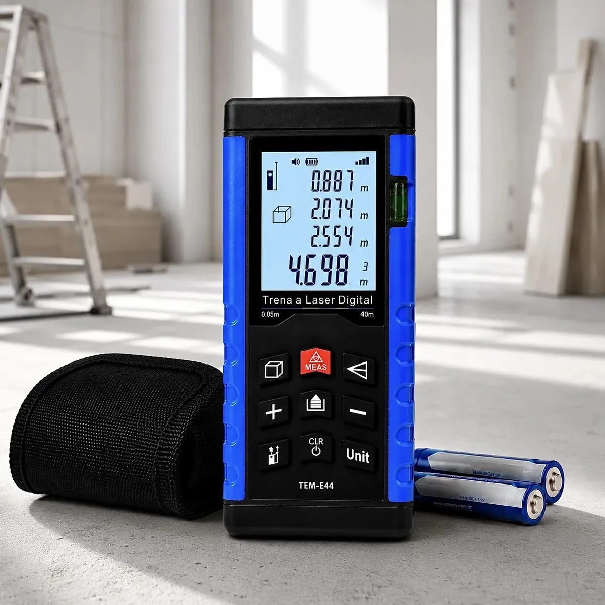 Trena Laser Digital 40m Medidor Distância Área e Volume Profissional