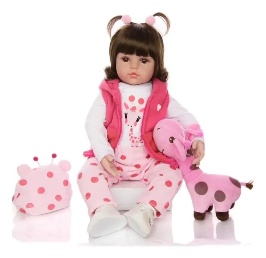 Bebê Reborn Girafinha Silicone Realista
