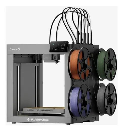 Impressora 3d Flashforge Creator 5 Multicolor Com 4 Bicos Cinza-escuro