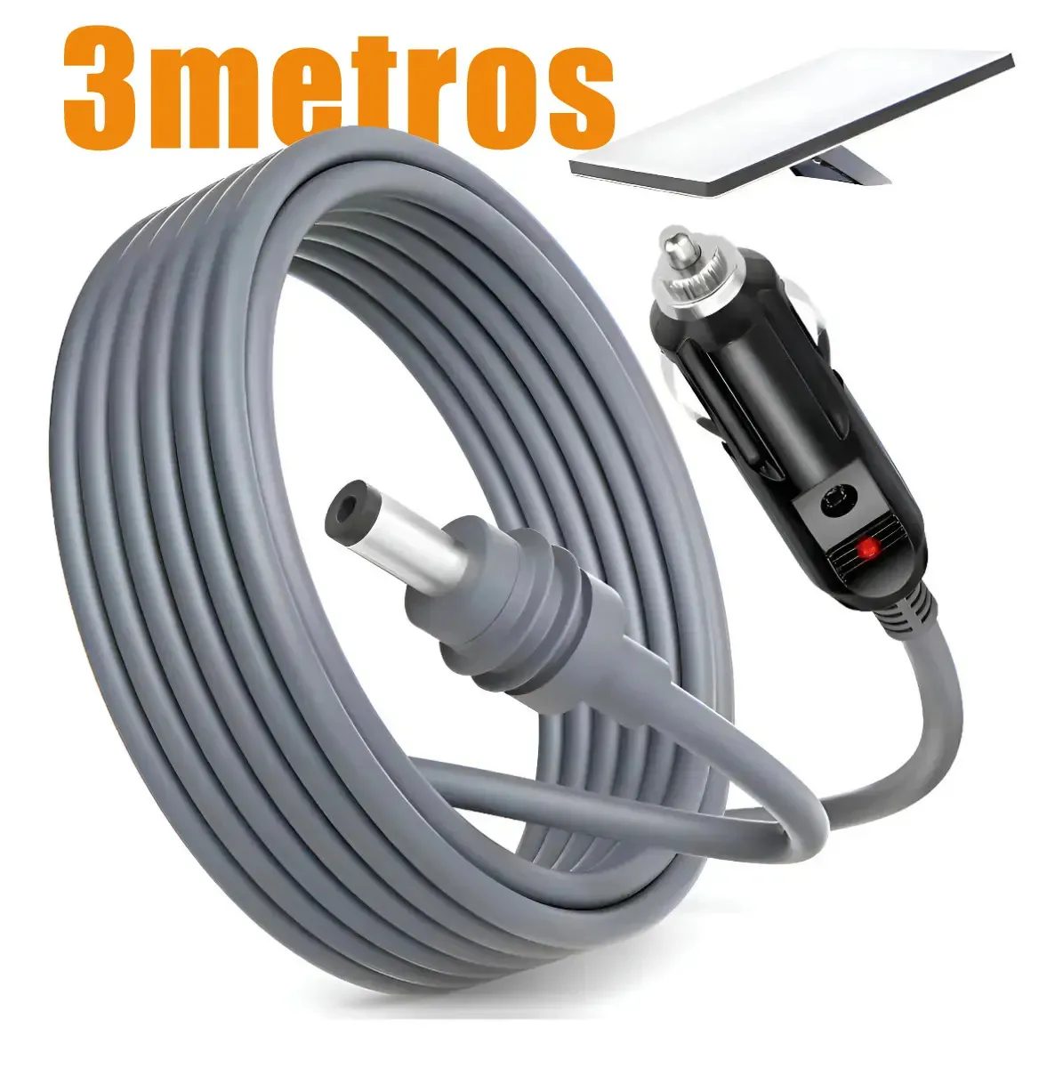 Cabo 12v/24v De Carregamento Para Starlink Mini Cinzeiro 3m/cabo