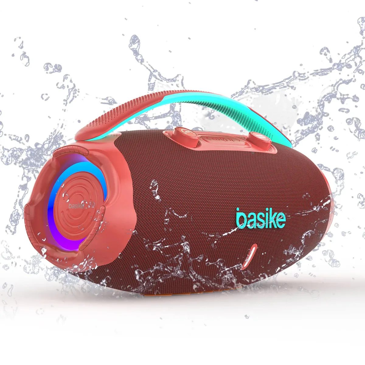 Caixa De Som Basike Ba-RAD207 Edição 80W Rádio FM Bluetooth 5.3 TWS RGB Bass Boost 9000mAh