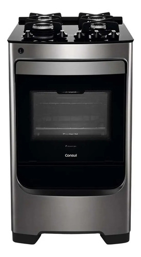 Fogão Consul 4 Bocas Inox Mesa de Vidro
