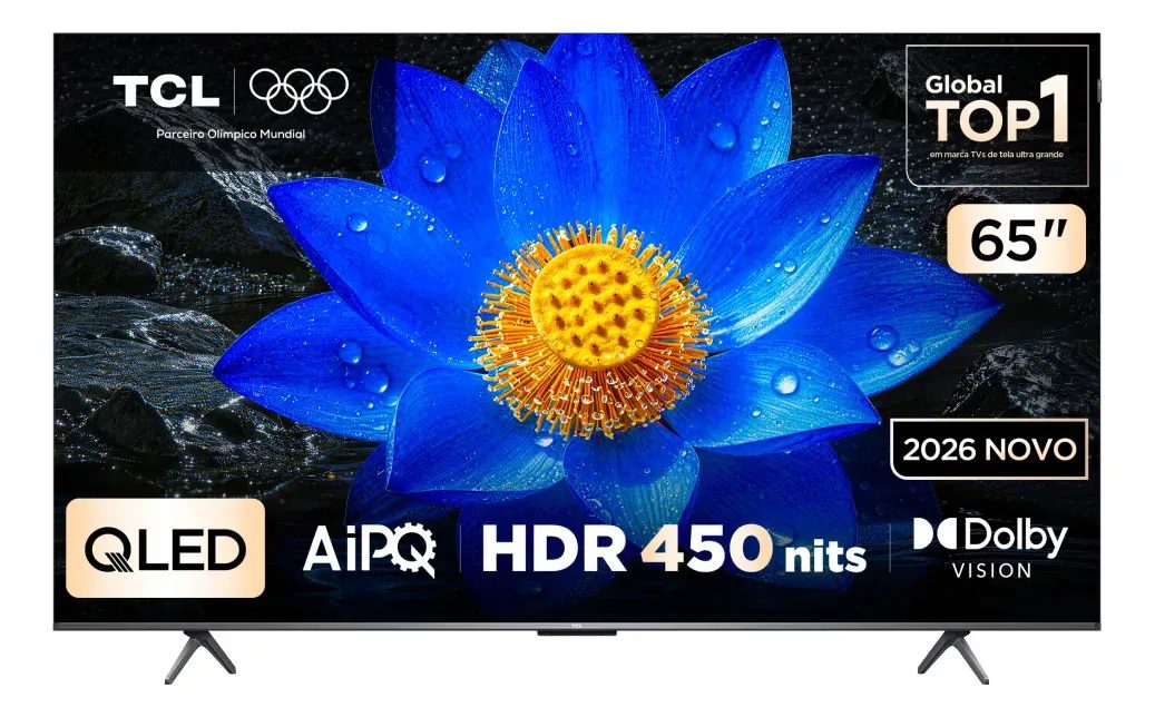 Smart TV TCL 65 Polegadas QLED 4K P8LS WiFi Bluetooth 65P8LS