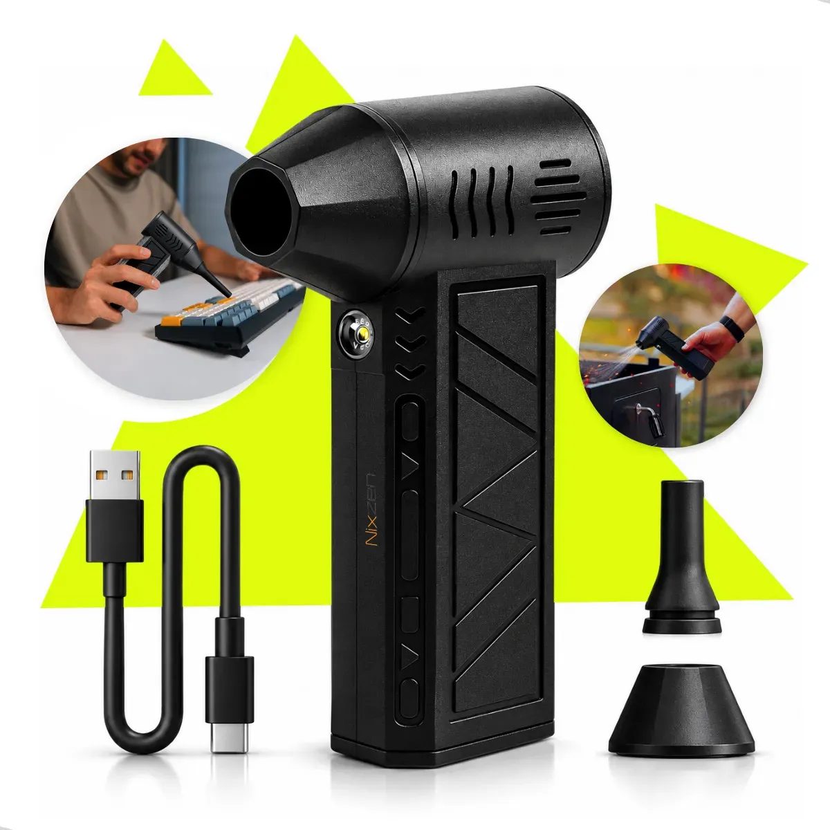 Soprador de Ar Mini Turbo Portátil USB Sem Fio Recarregável