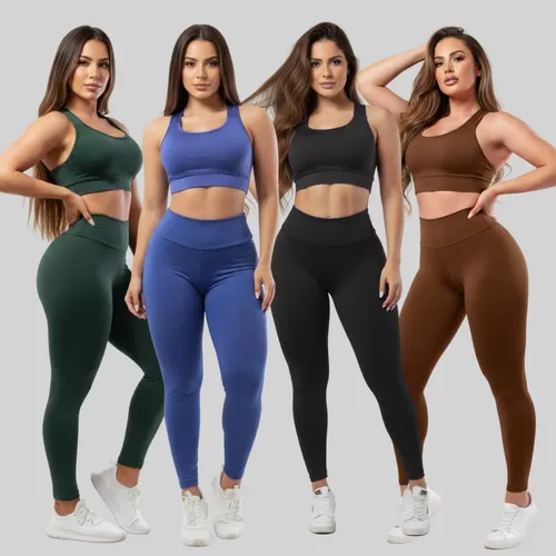 4 Conjuntos Calça Legging Fitness