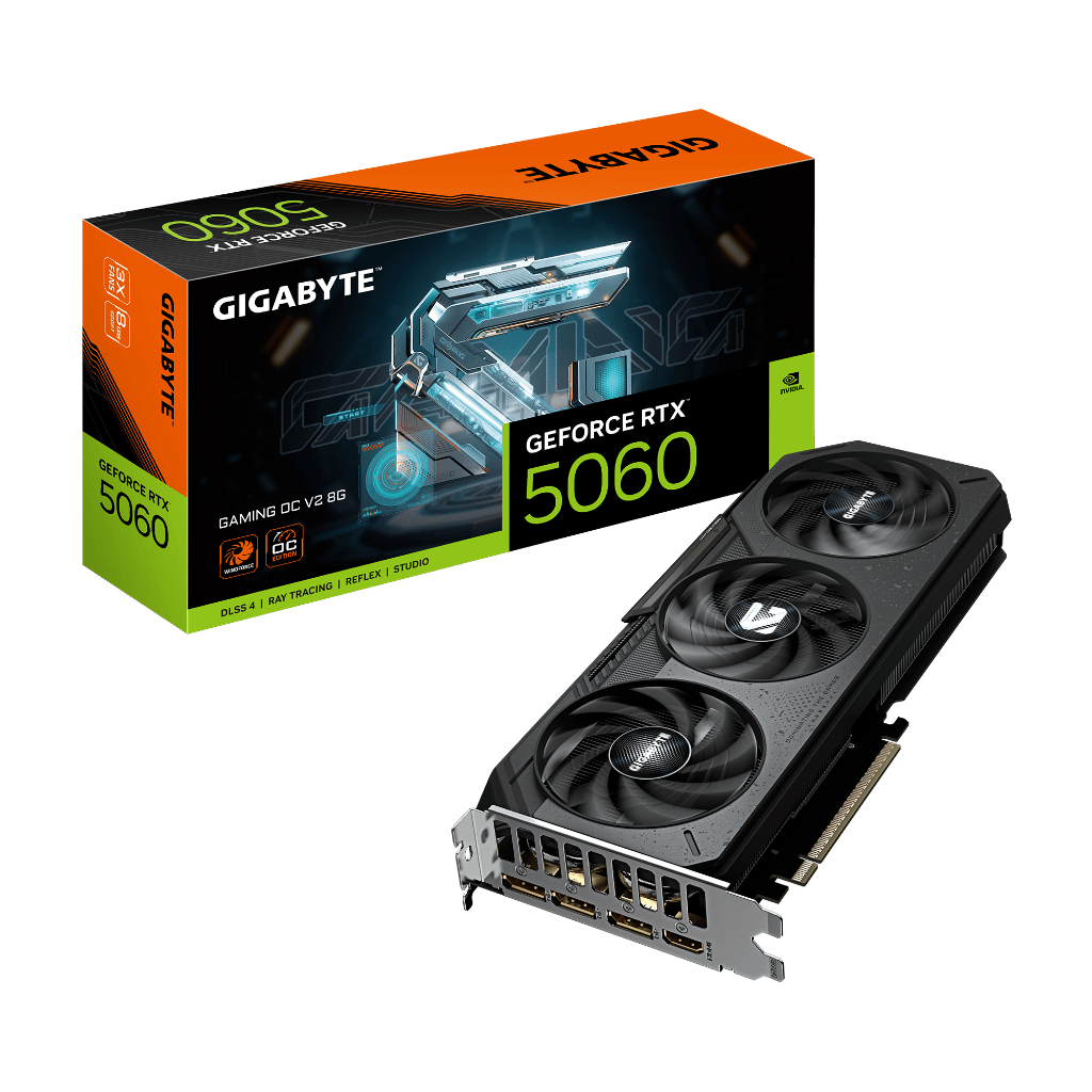 🔥 Placa de Vídeo Gigabyte GeForce RTX 5060 Gaming OC V2 8GB GDDR7 PCIe 5.0 Ray Tracing