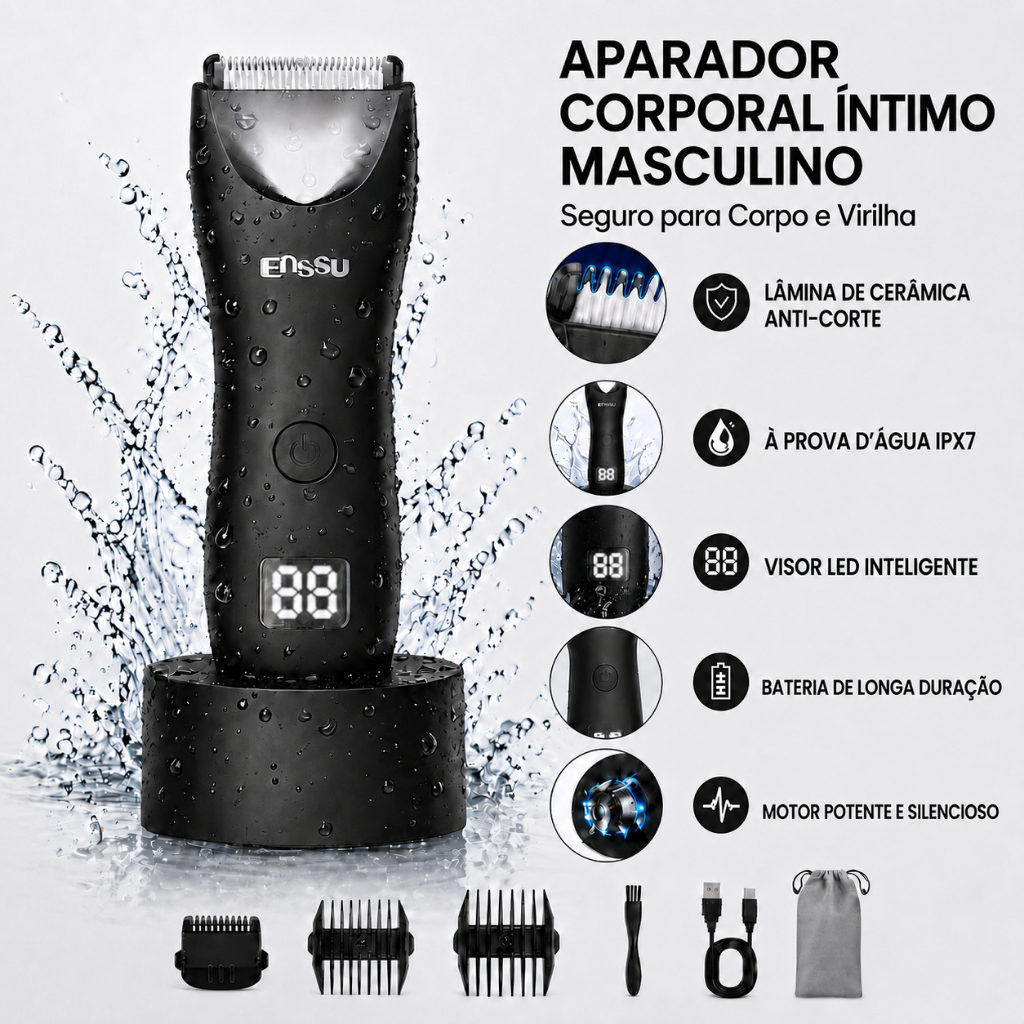 Aparador Corporal Masculino Recarregável