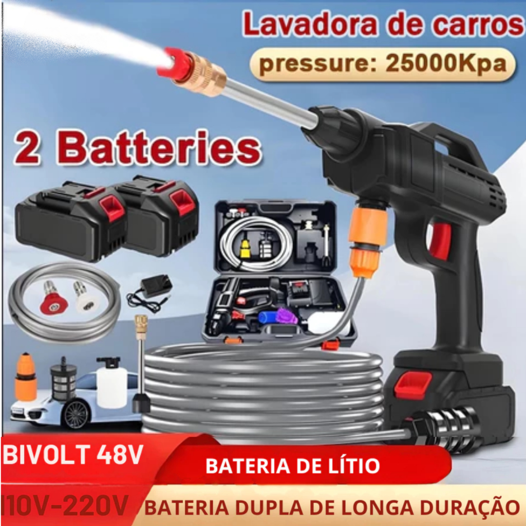 ✅ Pistola Lavadora Portátil Alta Pressão Bivolt