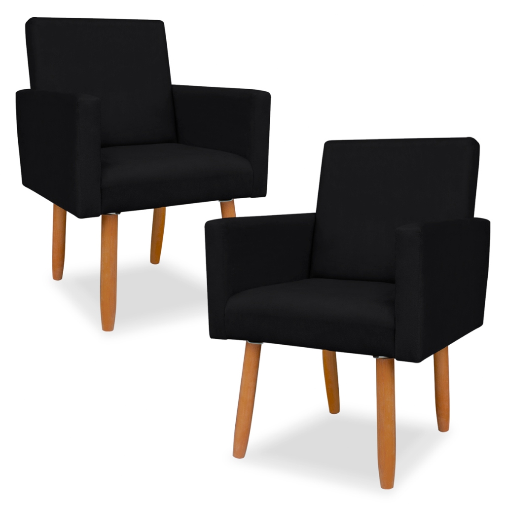 ✅ Kit 2 Poltronas Decorativas Nina