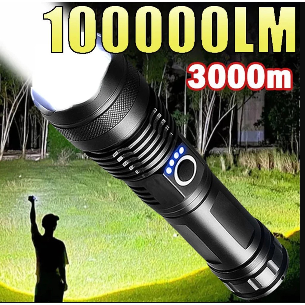 ✅ Lanterna Tática T9 P50 Recarregável