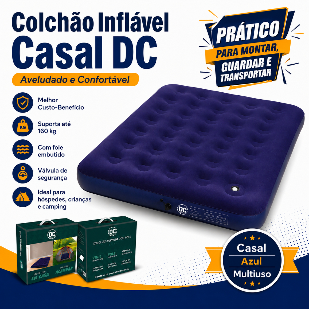 ✅ Colchão Inflável Casal Mor