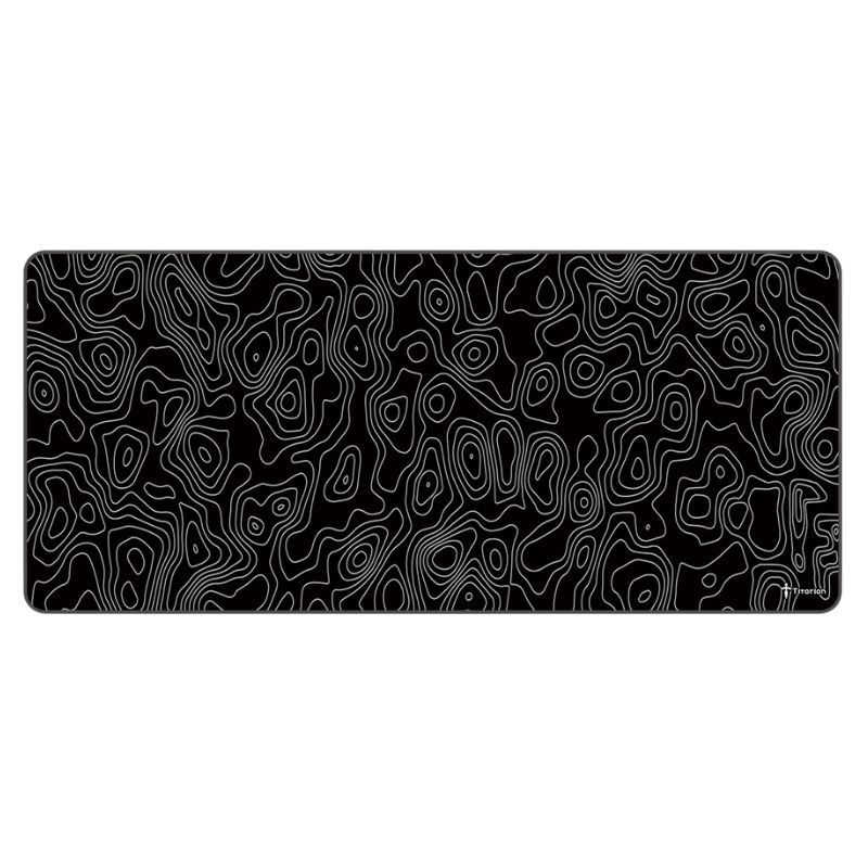 Mouse Pad Gamer Extra Grande Profissional 90x40 Deskpad Branco Preto Speed Topográfico PC 