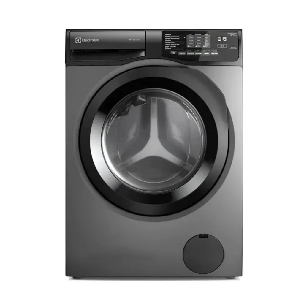Lava e Seca Electrolux 12Kg Cinza Ônix Inverter com Água Quente e Lavagem Inteligente 110v