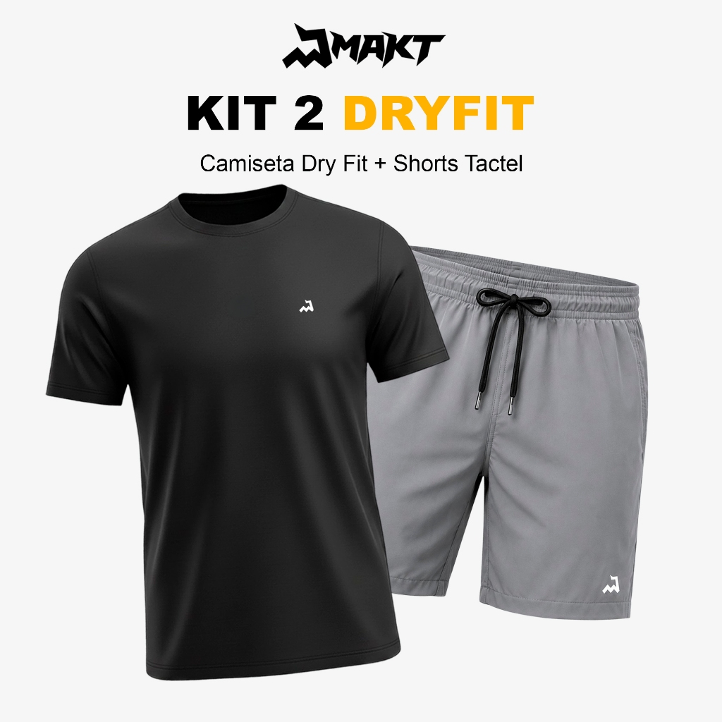 Kit Camiseta Dryfit e Shorts Tactel