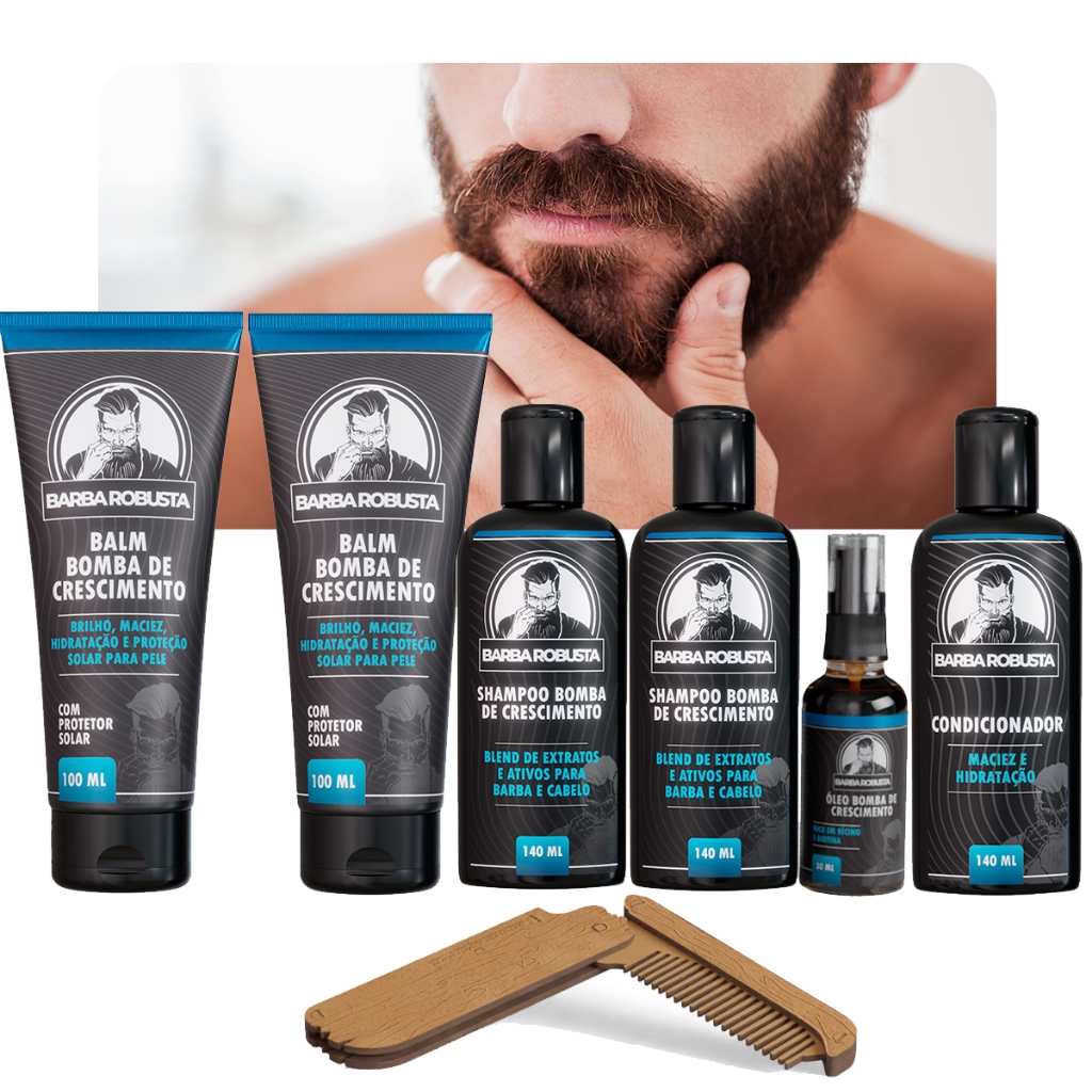 Kit Completo para Barba com Pente