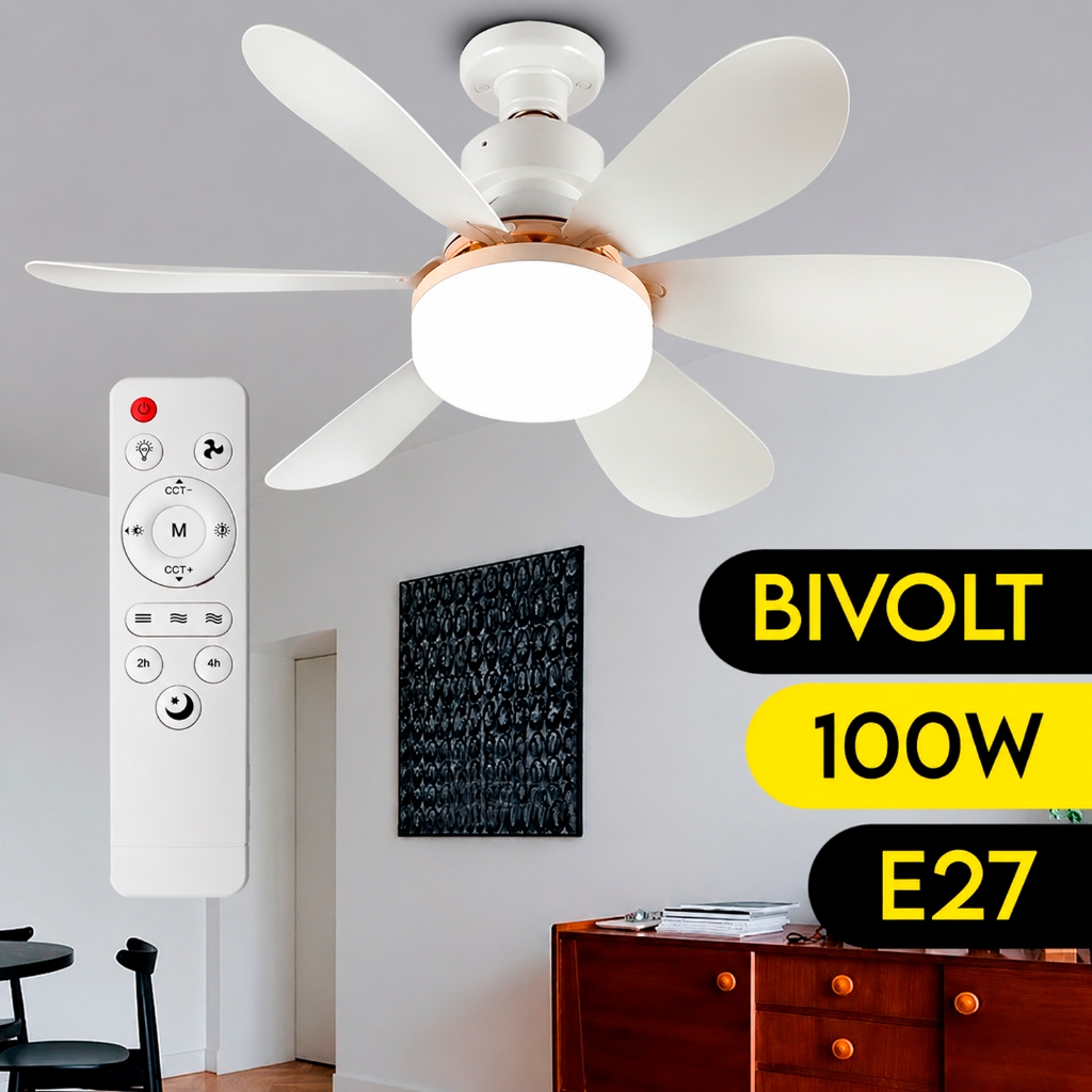 ✅ Ventilador De Teto Com Luz