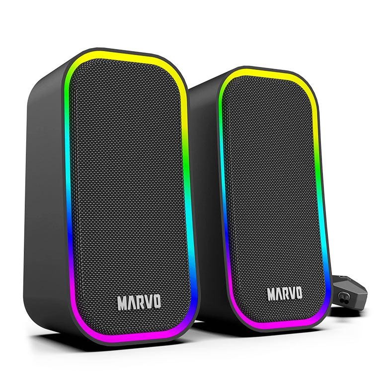 🔥Caixa de Som Marvo SG-285, RGB, 3W RMS, Preta, SG-285-BK